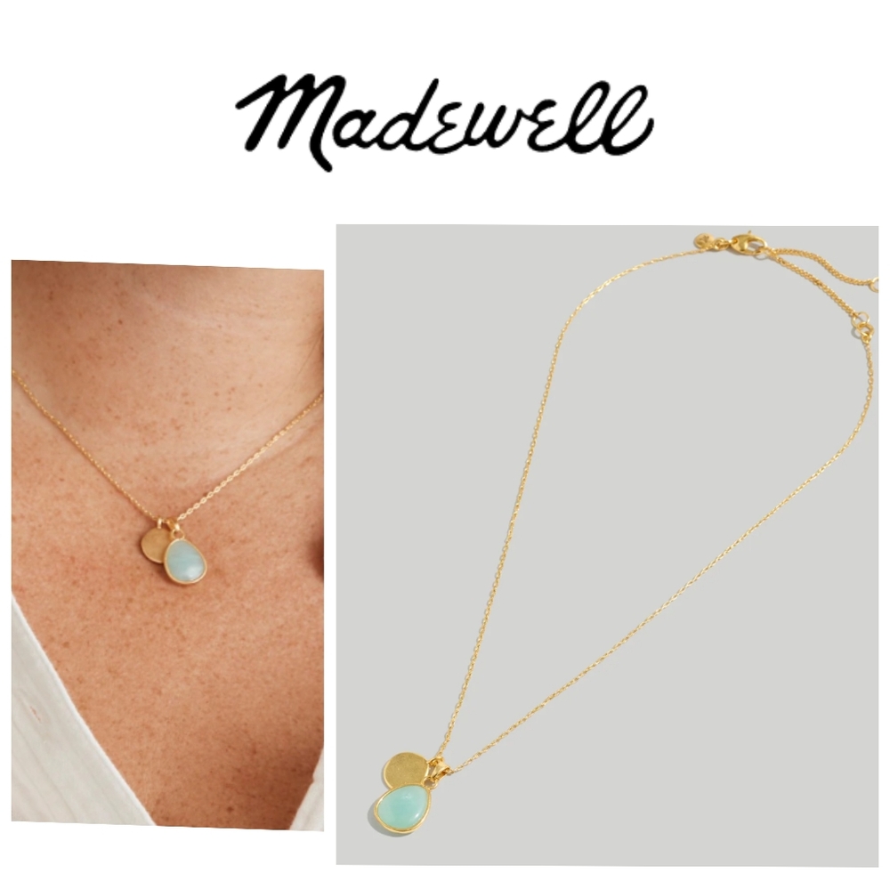 Madewell Stone Collection Amazonite Pendant Necklace